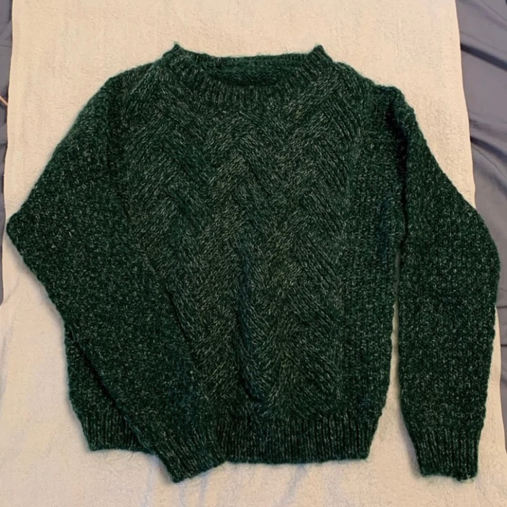 Green knit sweater